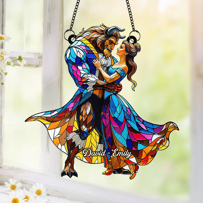 Personalized Gifts For Couple Suncatcher Ornament, Fairy Tale Romantic 06TGPU090725