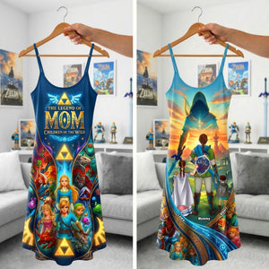 Fantasy Wild Mom Suspender Maxi Dress, Personalized Mother's Day Gifts 04qhqn170326