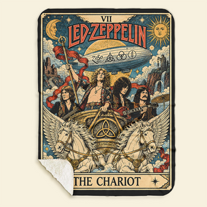 Led Zeppelin Hard Rock Tarot Card Blanket  - Personalized Gifts For Music Lovers 06HULU281026