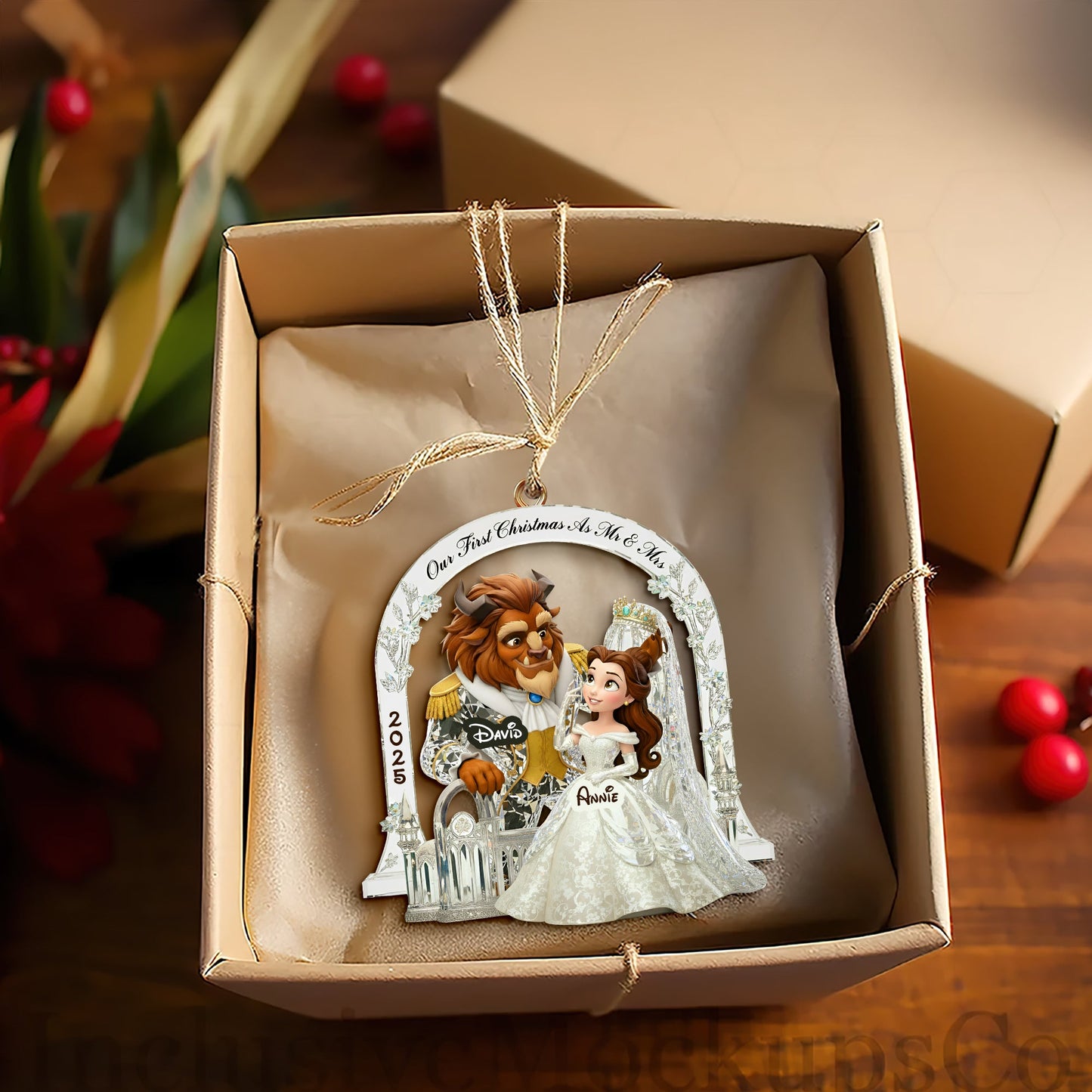 Couple's First Christmas Acrylic Ornament - Personalized Christmas Gifts For Couple 01TGLU170925