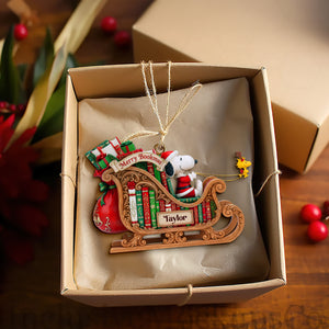 Reading Joy Sleigh Ornament - Personalized Gift For Book Lovers 03KILU291025