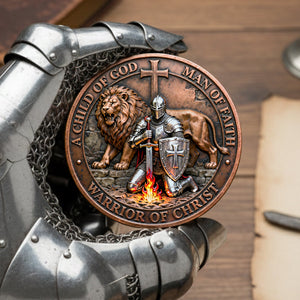 Warrior Of Christ Printed Metal Coin - Gift For Christian 04NALU130226