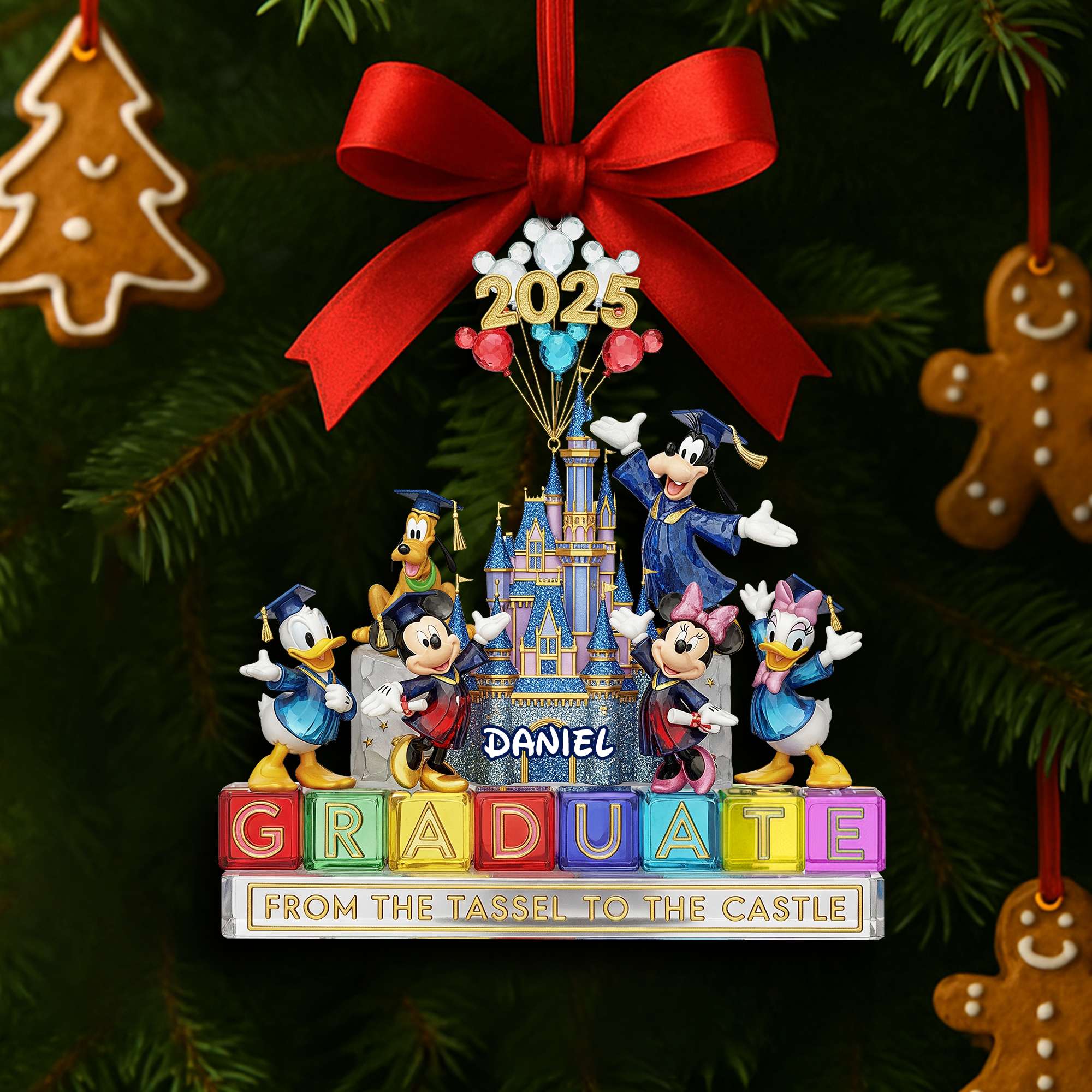 Christmas Graduate Castle Ornament - Personalized Gifts For Graduates 03NALU280825