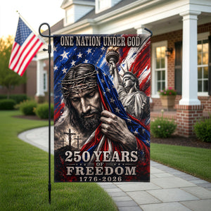 One Nation Under God - Celebrated America 250th Anniversary Garden Flag - Gifts For Patriots 06paqn280526