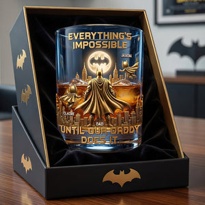 Strong Dad Round Glass - Personalized Gifts For Dads 05PADT070526