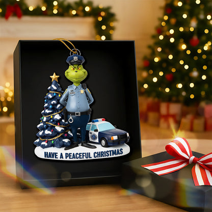 Badass Police Christmas Ornament, Personalized Gifts For Police Officer 03qhqn120925