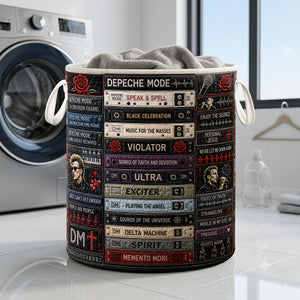 Depeche Mode Electronic Music Quilted Laundry Basket - Personalized Gift For Rock Lovers 02huta100726