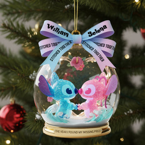 Cute Alien Couple Ornament, Personalized Gifts For Couple 07QHLU300925