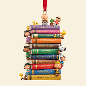 Cute Characters Book Stack Acrylic Ornament Personalized Gifts For Christmas 02ohtn051125