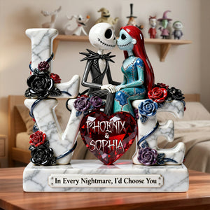 Romantic Skeleton Couple Acrylic Plaque - Personalized Gifts For Couples 05ohlu070126