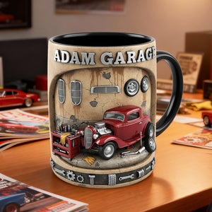 Retro Garage Hot Rod Coffee Mug - Personalized Gift For Hot Rod Lovers 05KILU090126