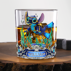 Scuba Diving Alien Drinking Glass - Personalized Gifts For Scuba Divers 03TGLU270825
