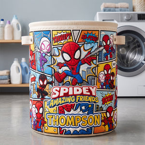 Comic Hero Quilted Laundry Basket - Personalize Gifts 02patn010726-Homacus