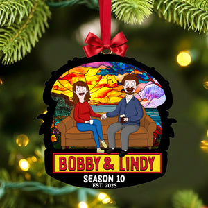 Quirky Cartoon Couple Ornament - Personalized Gifts For Couples 02OHLU091025PA