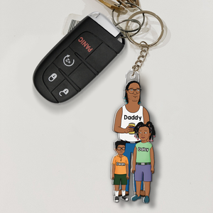 Funny Dad Acrylic Keychain - Personalized Gift For Dad 02QHHU210525HG-Homacus