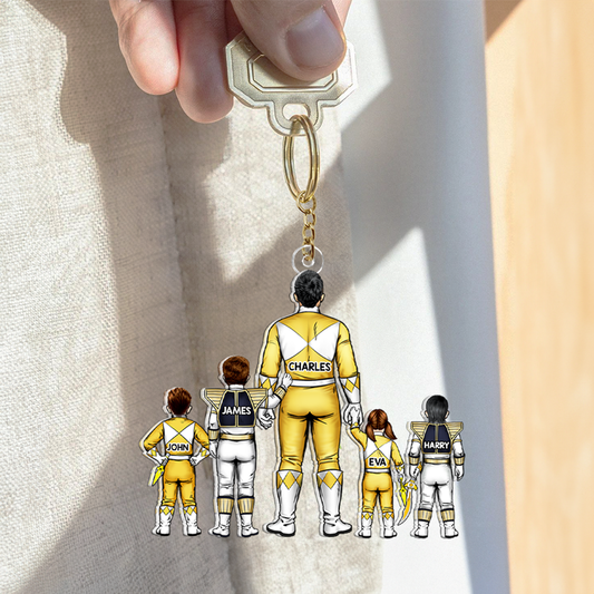 Power Dad Keychain Personalized Gifts For Dad 03QHHU070525HH - Keychains - GoDuckee