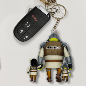 Green Dad Keychain - Personalized Gifts For Dad 02qhhu200525 - Keychains - GoDuckee