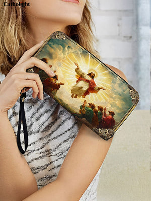 Catholight  The Glorious Ascension Leather Wallet Purse