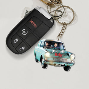 Custom Photo Gifts For Family Keychain Drive Safe Daddy 04qhtn220224-Homacus
