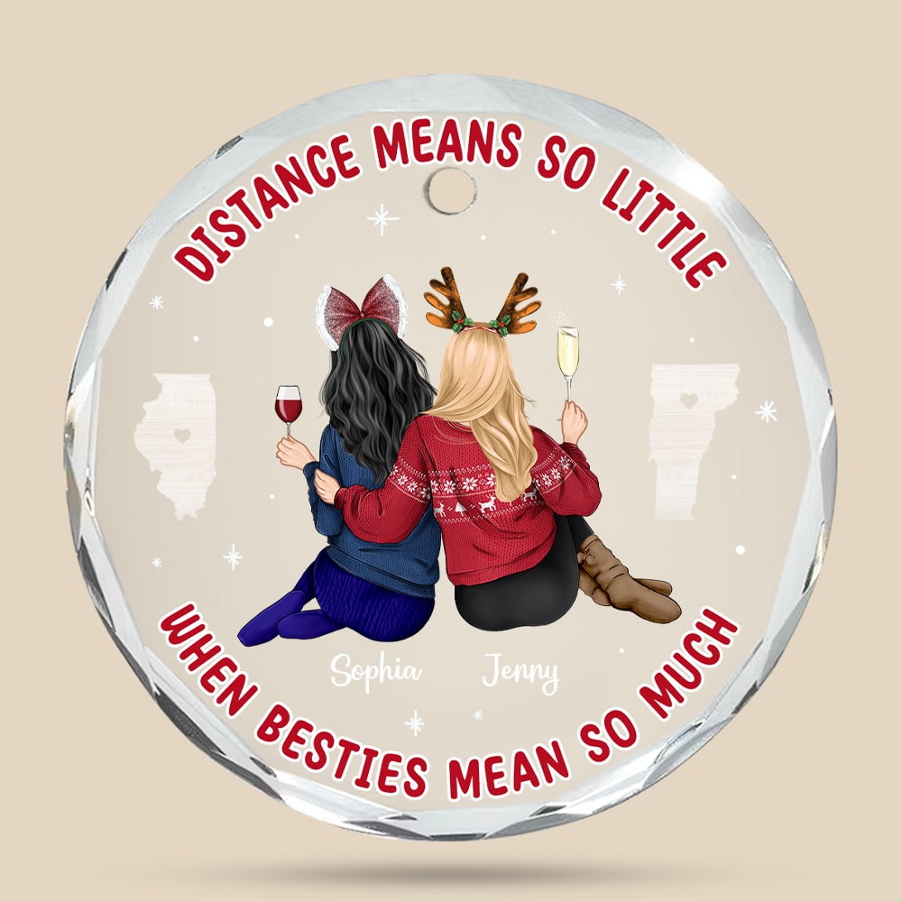 Personalized Gifts For Besties Christmas Ornament 02pgtn071024 - Ornament - GoDuckee