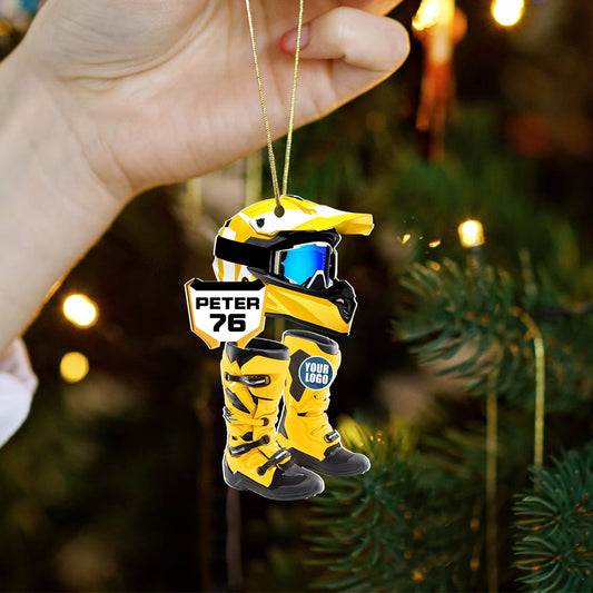 Personalized Gifts For Motocross Lovers Christmas Ornament 01hudt281024 - Ornament - GoDuckee