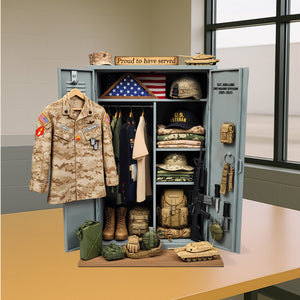 Proud To Serve Christmas Plaque – Custom Keepsake For Veterans 01qhtn090625