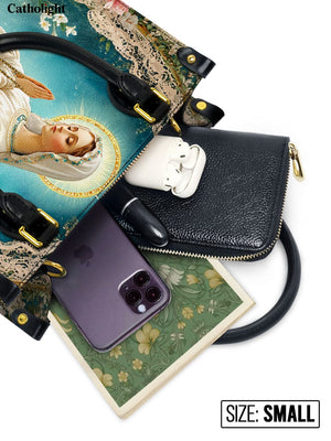 Catholight  Lady Of Lourdes Leather Bag