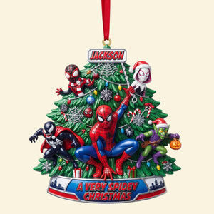 Versions Of Web-Slinging Warrior Merry Xmas Acrylic Ornament - Personalized Christmas Gifts 03tytn170926