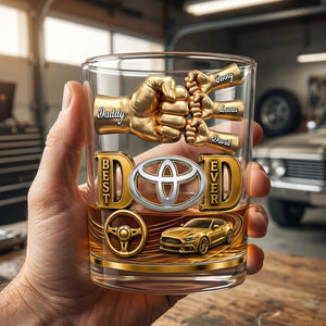 Muscle Car Dad Round Glass - Personalized Gift For Dads 03NATN220526