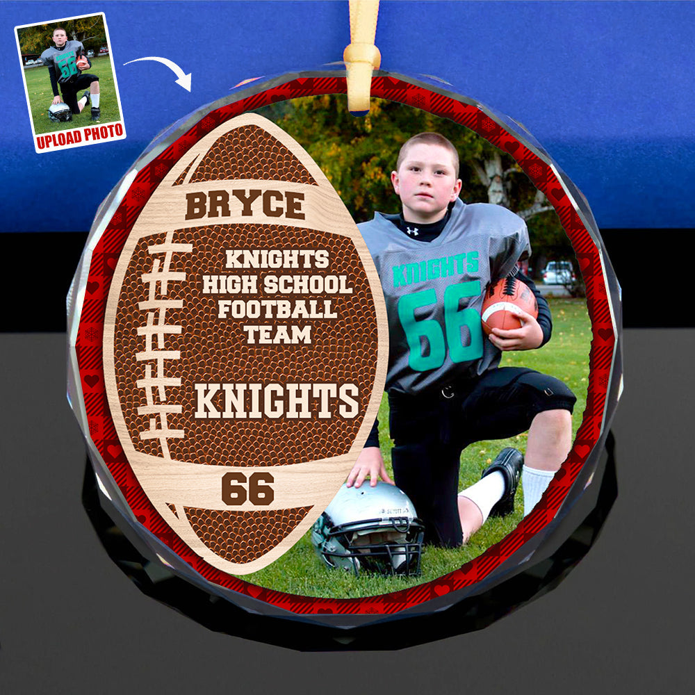 Custom Photo Gifts For Football Player Christmas Ornament 04ACDT191024 - Ornament - GoDuckee