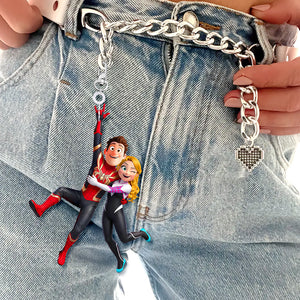 Hanging Together Couple Keychain - Personalized Gifts For Couple 05qhqn210726