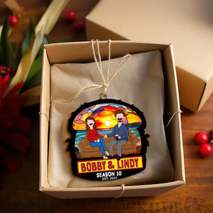Quirky Cartoon Couple Ornament - Personalized Gifts For Couples 02OHLU091025PA