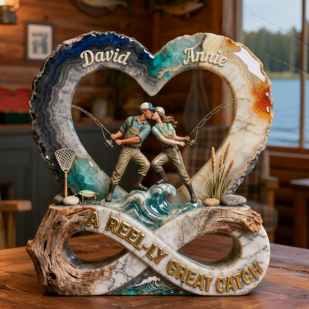 Fishing Couple Great Catch Acrylic Plaque - Personalized Gift For Fishing Couple 03QHLU160126