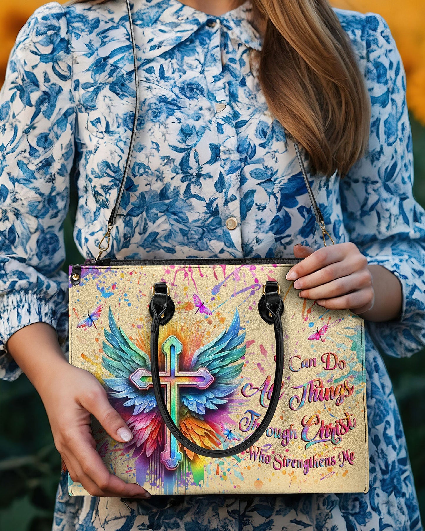 I Can Do All Things Through Christ Leather Bag - Gifts For Jesus Lovers 01acxn220425