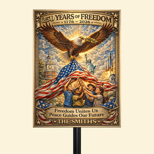 America 250th Anniversary Metal Sign - Personalized Gifts For Patriots 02tytn110326