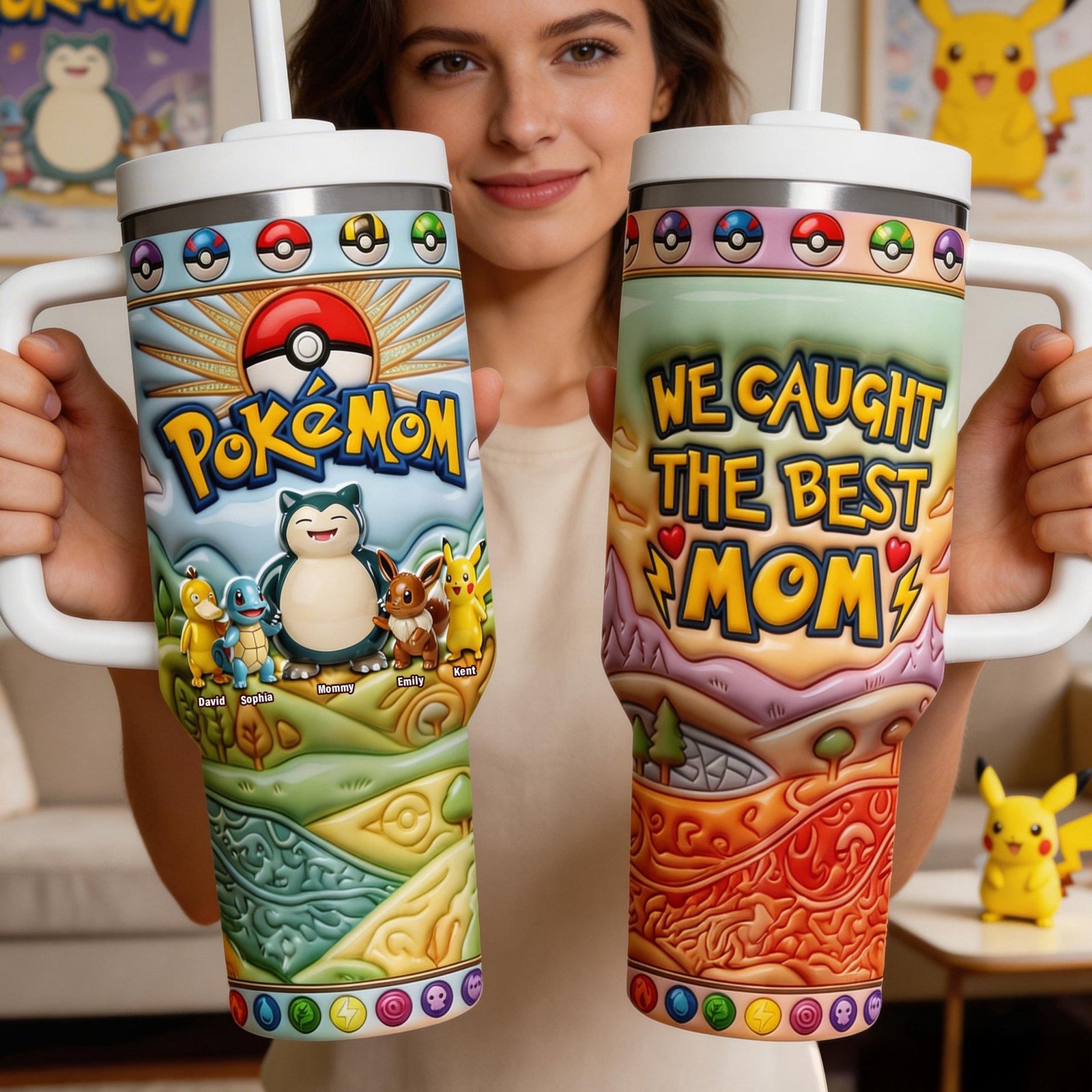 Lovely Magical Mom 40oz Tumbler With Handle - Personalized Gifts For Moms 02QHQN030426