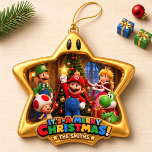 Retro Gaming Characters Acrylic Ornament - Personalized Gift For Christmas 02HAQN101026