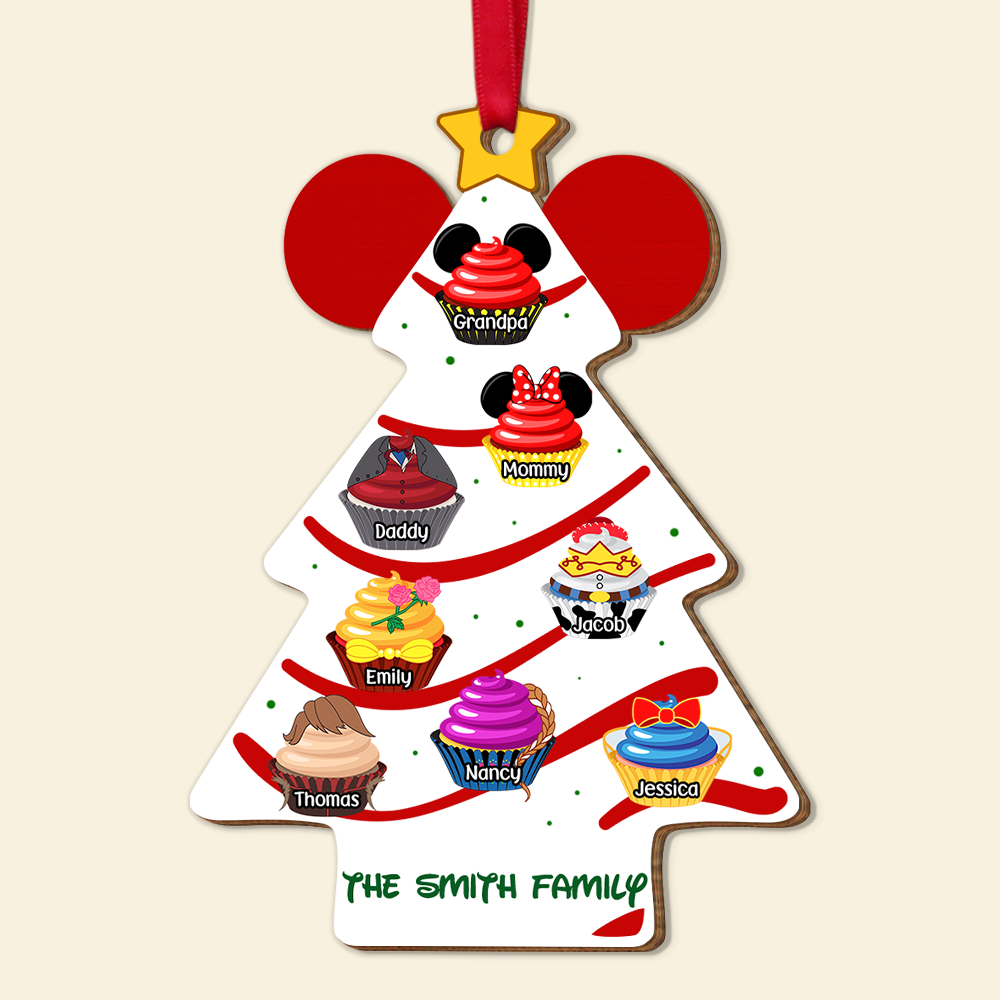 Personalized Gifts For Family Cupcakes Christmas Ornament 01OHPU061124 - Ornament - GoDuckee