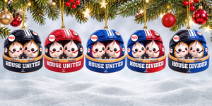 House Divided Dumpling Couple Ornament - Personalized Gifts For Sport Lover Christmas Ornament 05HUQN131026