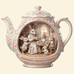 Easter Grandma's Cozy Bunny Tea Party – Personalized Gifts For Grandma 03natn250226