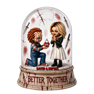 Horror Couple Better Together Acrylic Plaque - Personalized Halloween Gifts For Couples 01ohtn120826