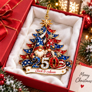 Lovely Gnome Couple Acrylic Ornament - Personalized Christmas Gifts For Couples 06naqn150926