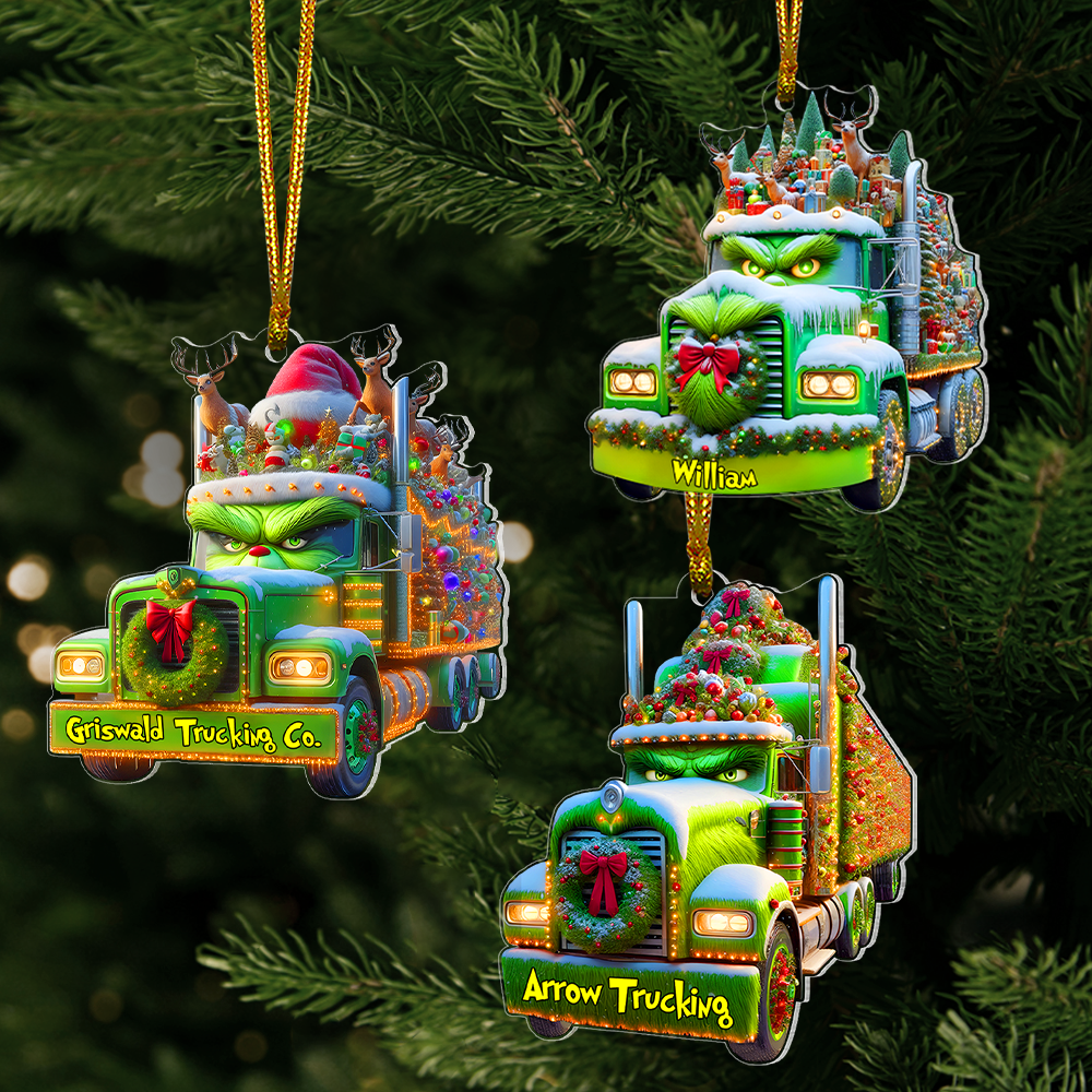 Personalized Gifts For Trucker Ornament, How The Trucker Saved Christmas 03QHPU041124 - Ornament - GoDuckee