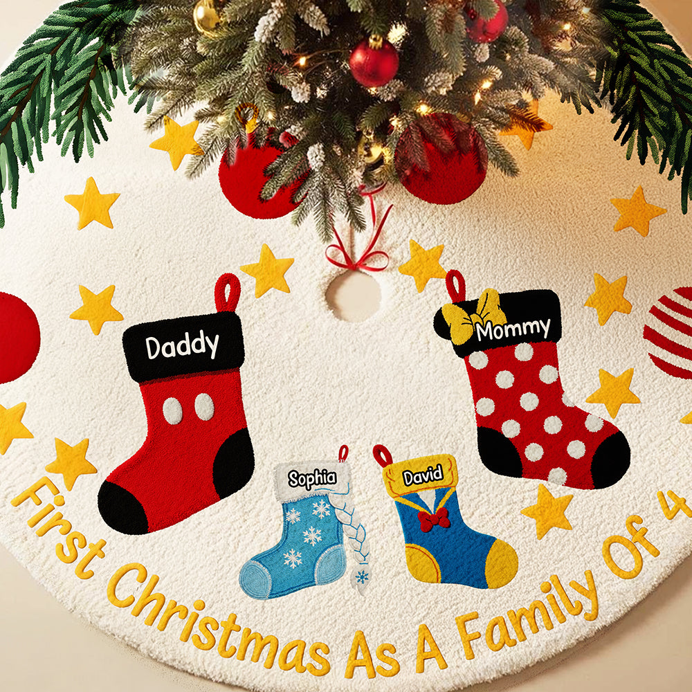 Holiday Stockings Quilted Tree Skirt - Personalized Gifts For Family 01naqn300825
