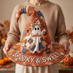 Spooky & Sweet Boo Quilt Witch Hat - Personalized Gifts For Halloween 05toqn120826