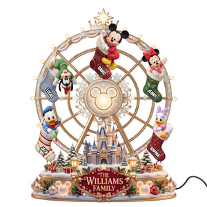 Kids In Christmas Sock Ferris Wheel Acrylic Light Box - Personalized Christmas Gifts 02patn240826