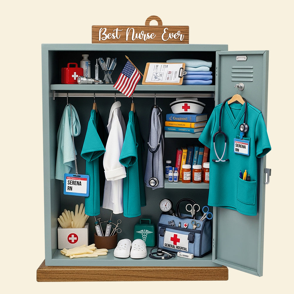 Nurse Festive Locker Christmas Ornament, Personalized Gifts For Nurse 02qhdt090925 - Ornament - GoDuckee