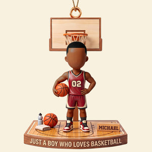 Basketball Boy Christmas Ornament - Personalized Gifts For Christmas 03ttdt250926