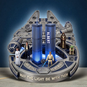 Sci Fi Space Memorial Statue Acrylic Light Box - Personalized Gifts 03haqn270726