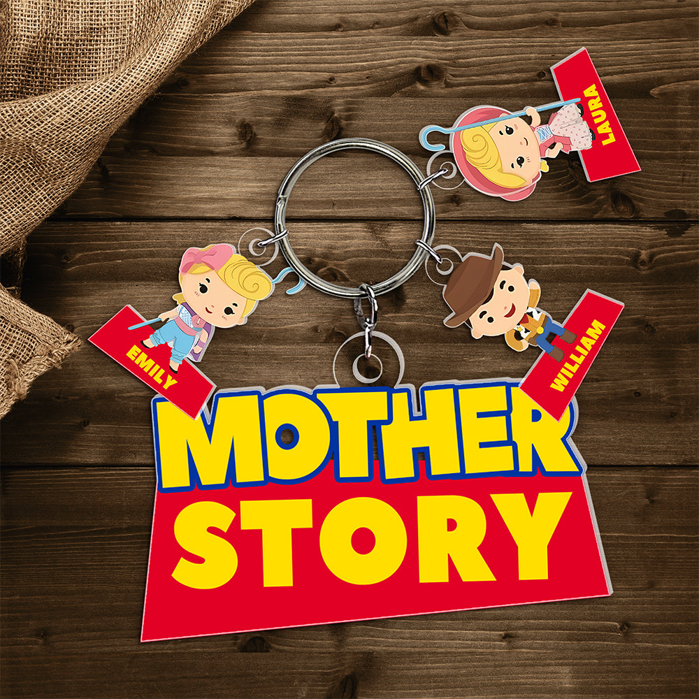 Personalized Gifts For Mom Keychain Mom Story-Homacus